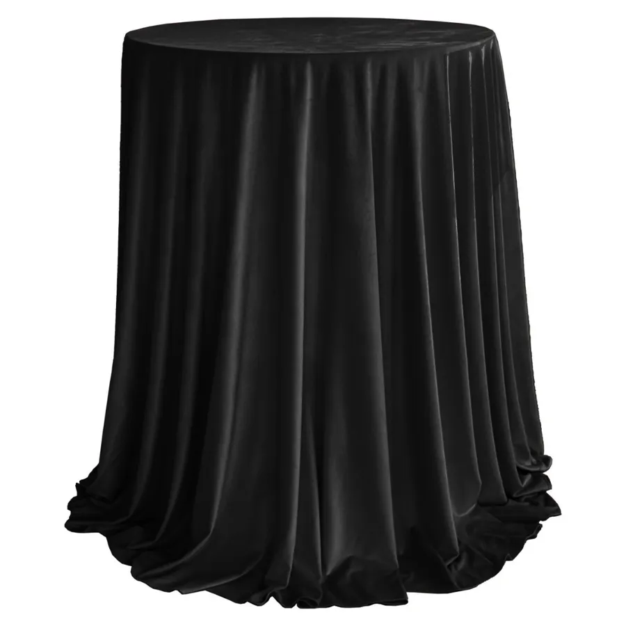 Комплект Стол коктейльный Тавола + скатерть велюр черная - Фото миниатюра 1