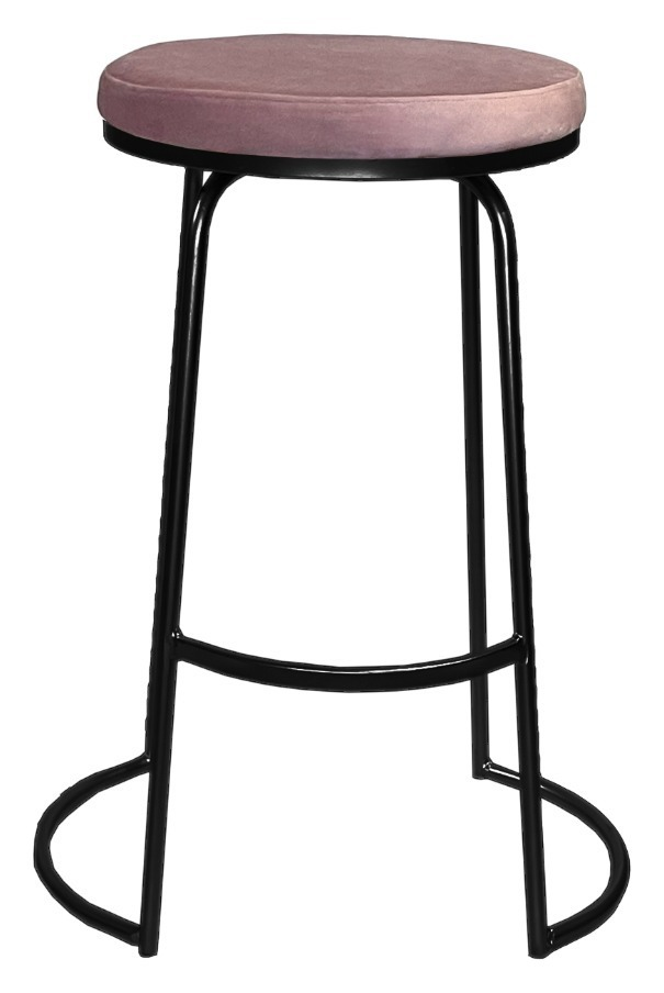 Стул барный Модерн Сэддл Розовая помада (любой оттенок каркаса)