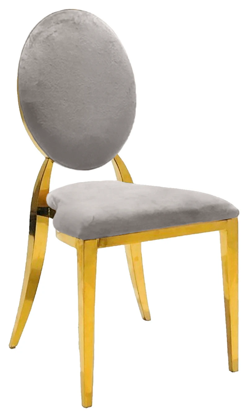 Стул Вашингтон Золото, велюр светло-серый