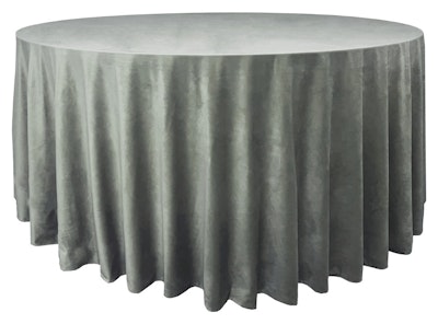Скатерть велюр, круглая, эвкалипт