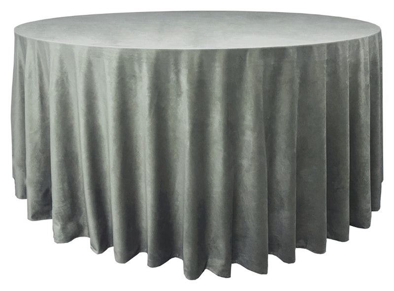 Скатерть велюр, круглая, эвкалипт