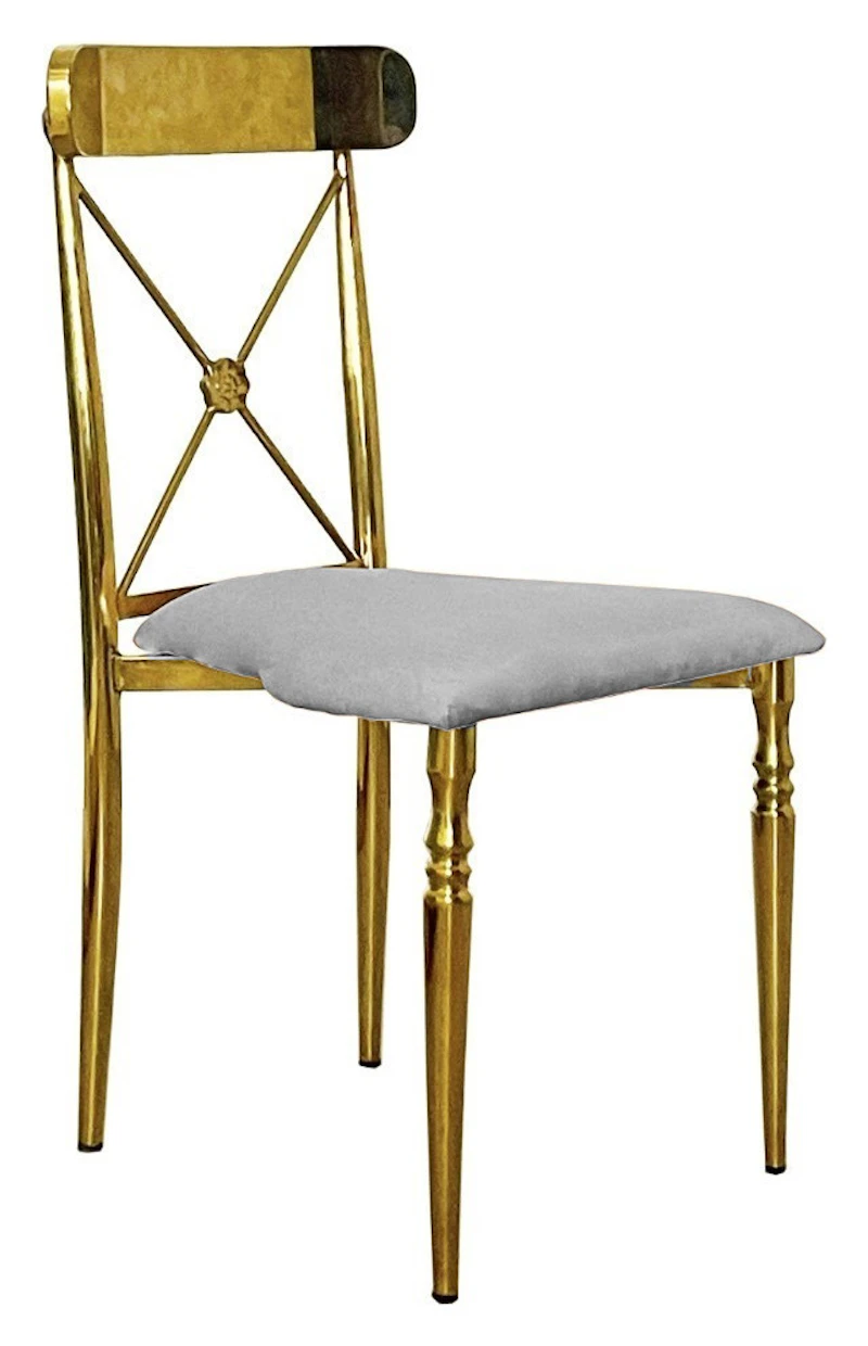 Стул Адлер, велюр, светло-серый