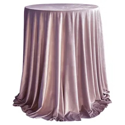 Комплект Стол коктейльный Тавола+ скатерть велюр пыльно-розовая