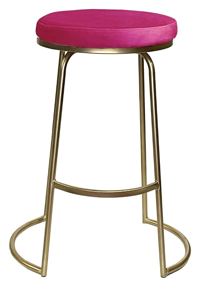 Стул барный Модерн Сэддл Манящая фуксия (любой оттенок каркаса)