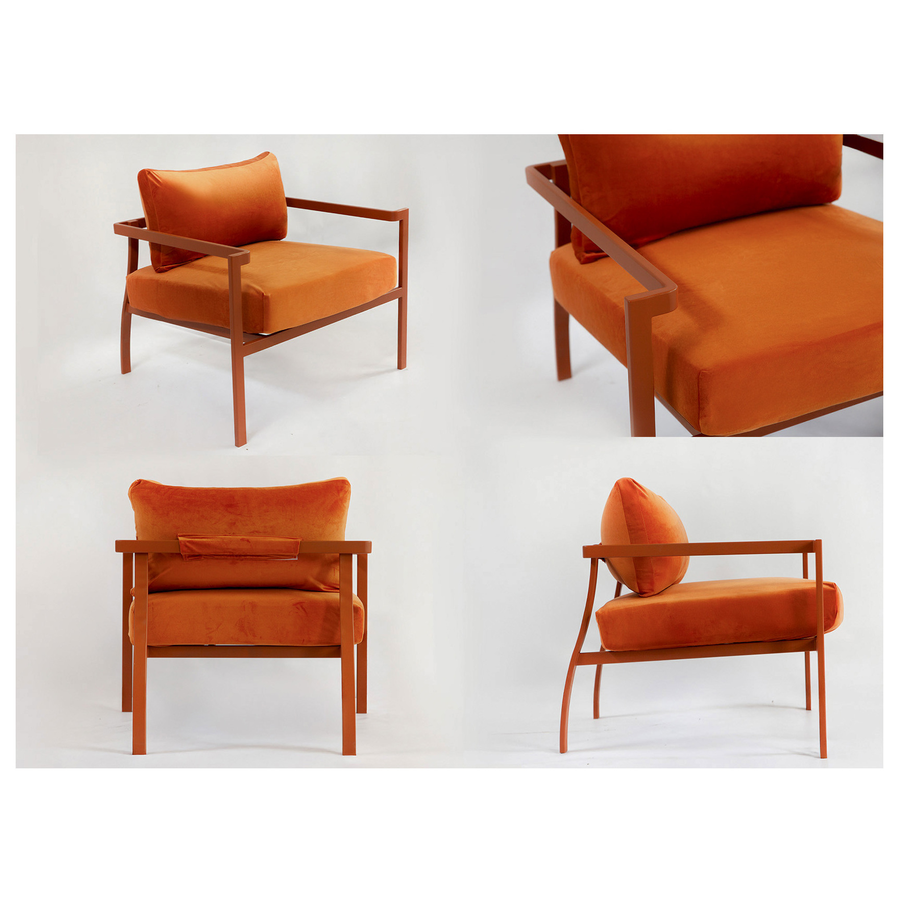 Кресло Хагги, Тыквенный тарт + Терракотовый - Фото миниатюра 2