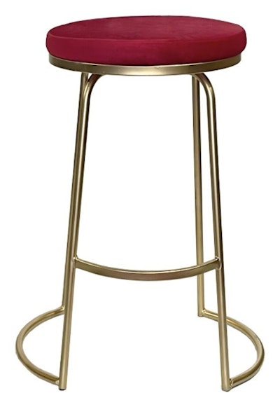 Стул барный Модерн Сэддл Малиново-красный; (любой оттенок каркас)