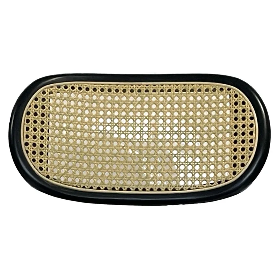 Cпинка на Модерн, Ротанг в черной раме - Фото миниатюра 1