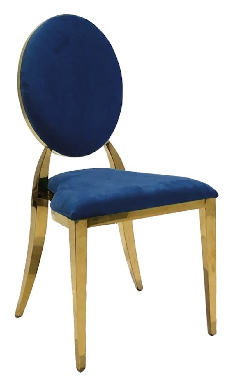 Стул Вашингтон Золото, велюр сапфировый