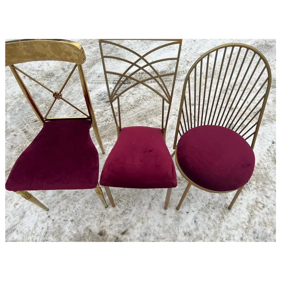 Стул Ле Солей, велюр, бордовый - Фото миниатюра 2