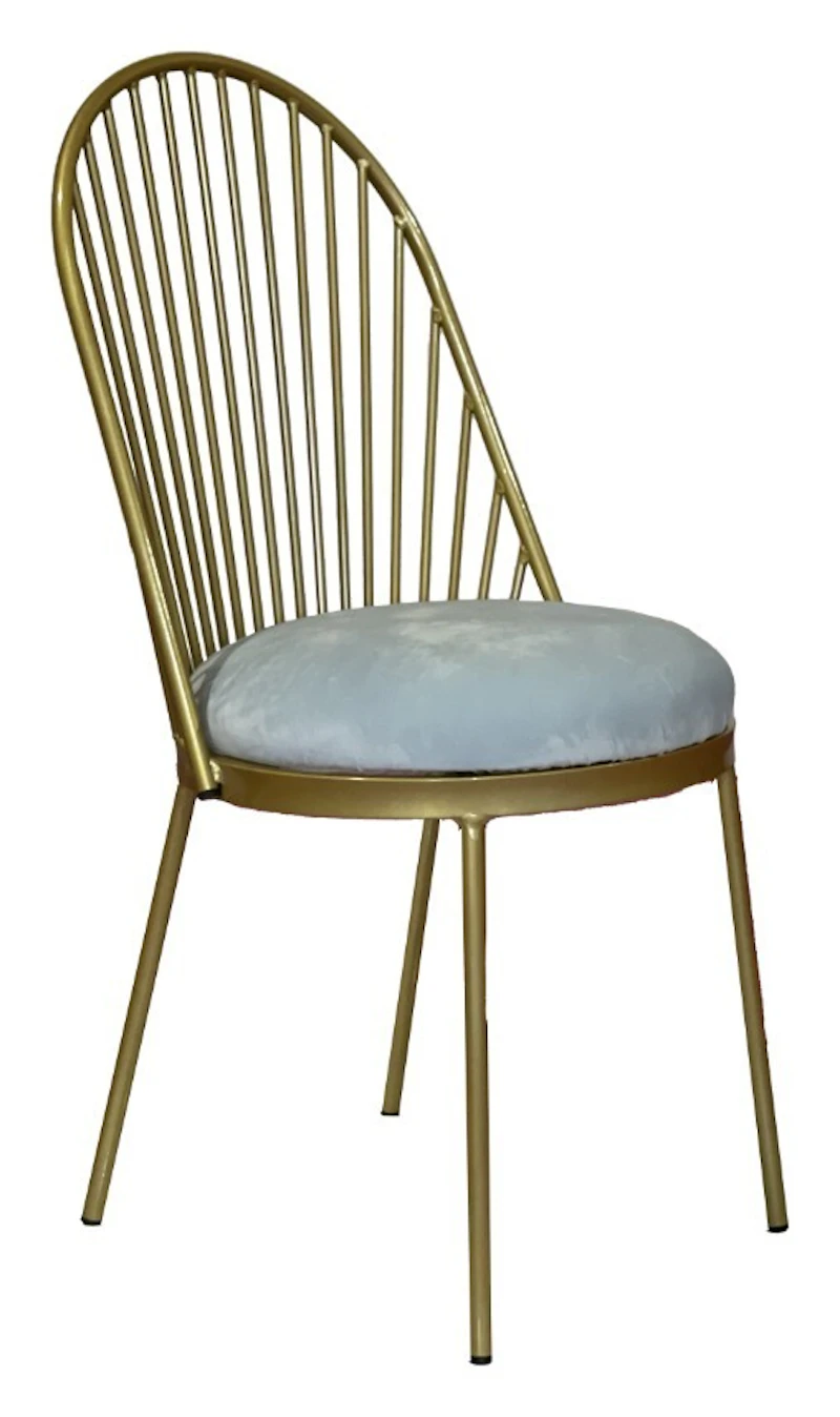 Стул Ле Солей, велюр, нежно-голубой
