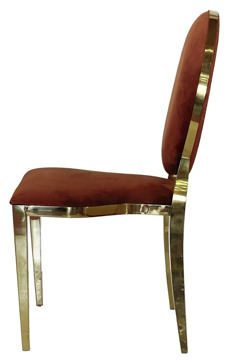Стул Вашингтон Золото, велюр терракотовый