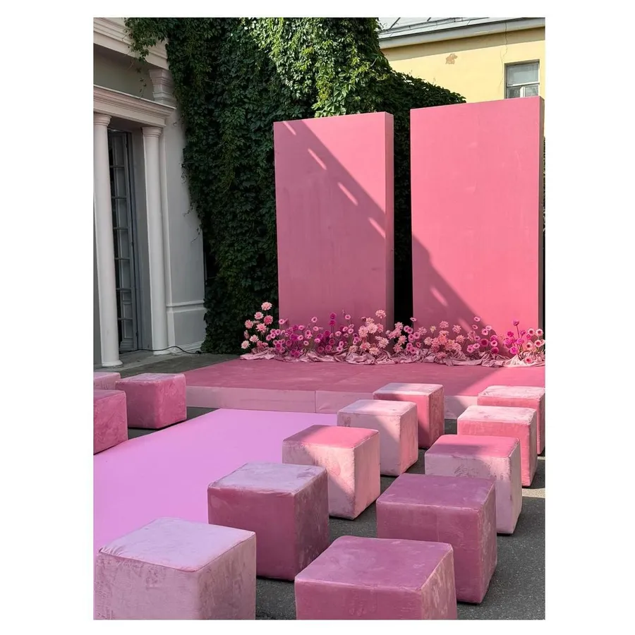 Пуф квадратный Точка, велюр, Куколка - Фото миниатюра 3