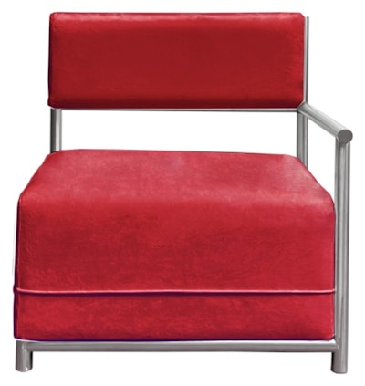 Диван Кручу-верчу Квадрат (Правый модуль), Малиново-красный