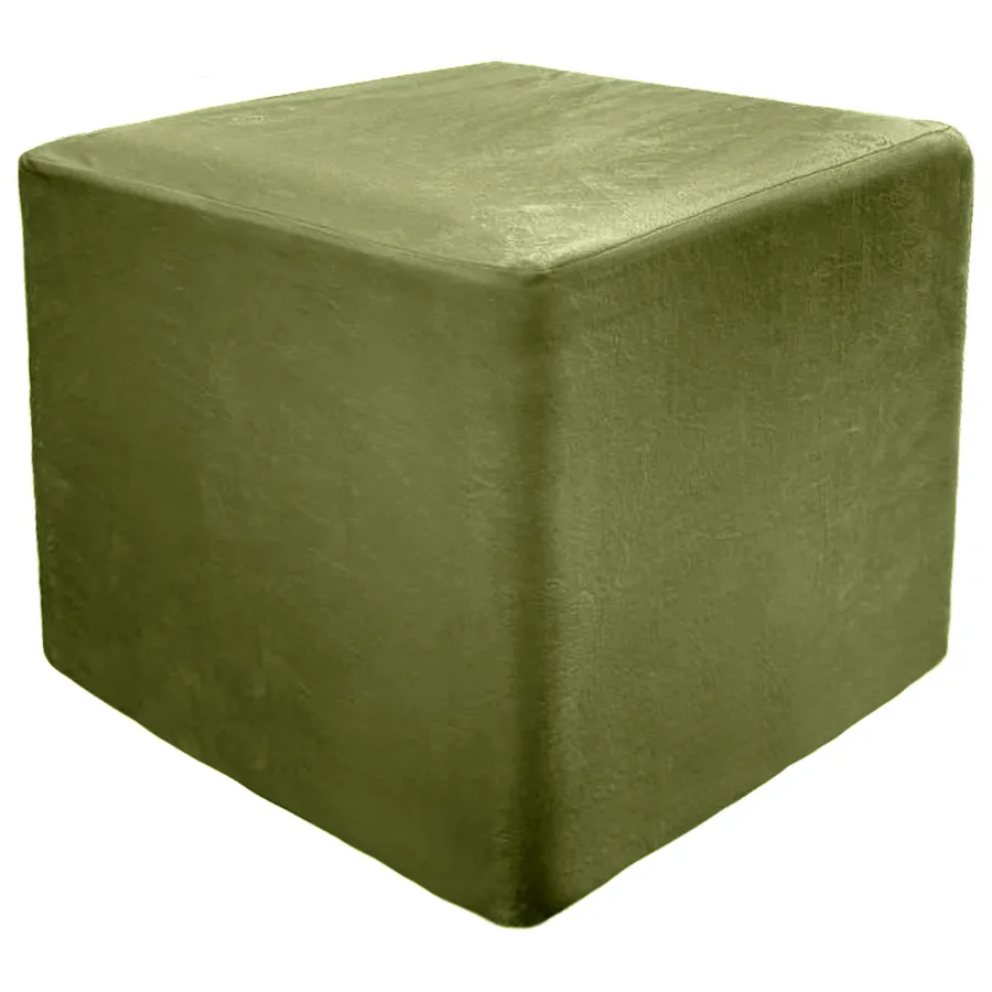 Пуф квадратный Точка, велюр, Матча - Фото миниатюра 1