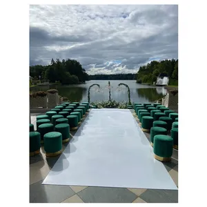 Пуф Цилиндр Золотой обод, изумрудный велюр - Фото 5