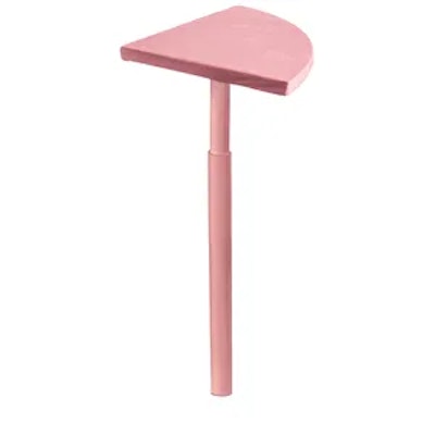 Стол коктейльный Твист Лепесток, Розовая помада + Куколка (телескопическая нога) - изображение 2