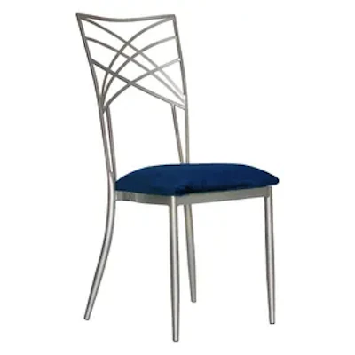 Стул Хамелеон, серебряный (велюр), сапфировый
