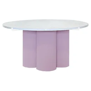 Журнальный столик Сквош, бифлекс, розовый