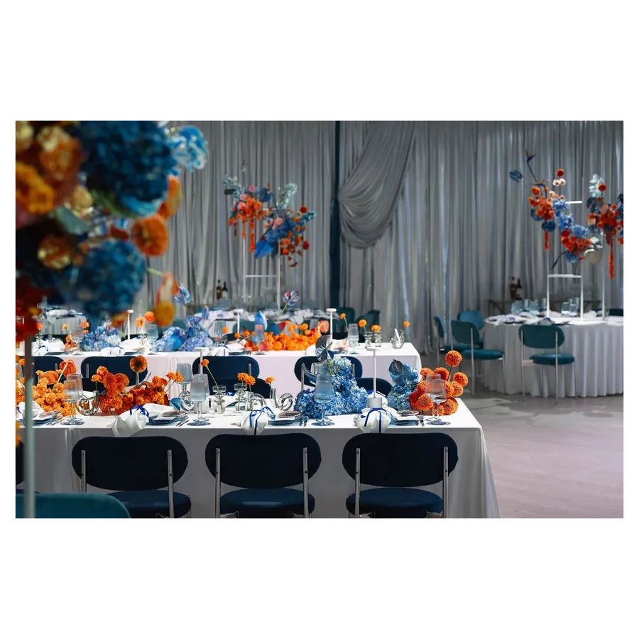 Стул Модерн Серебро, Глубокий синий - Фото миниатюра 6