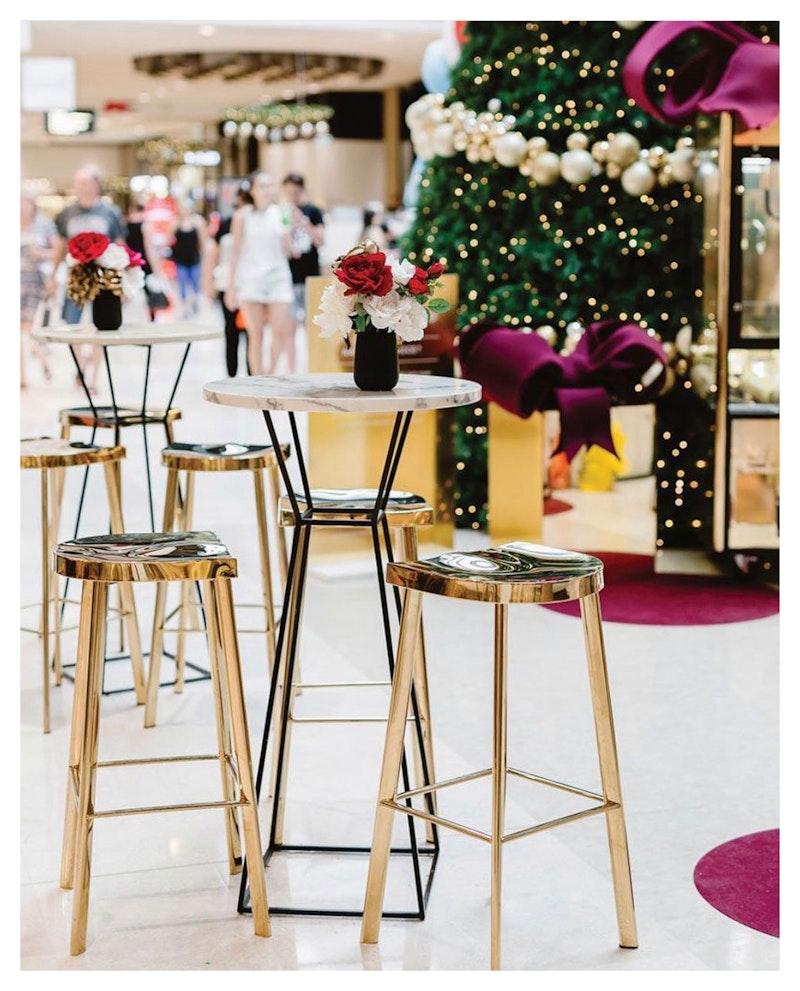 Коктейльный столик Песочные Часы Черный с круглой столешницей