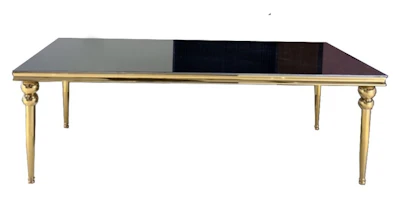 Прямоугольный стол Ректангл Золото-240, темное зеркало