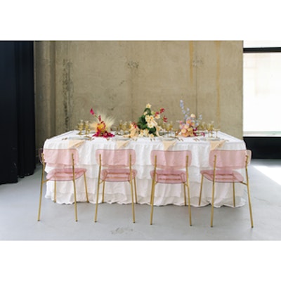 Скатерть из хлопка рюшами, прямоугольная белая - изображение 3