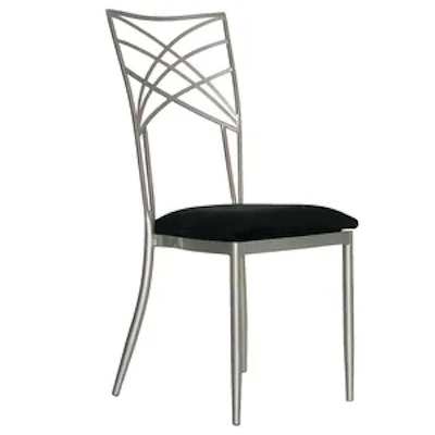 Стул Хамелеон серебро (велюр), черный