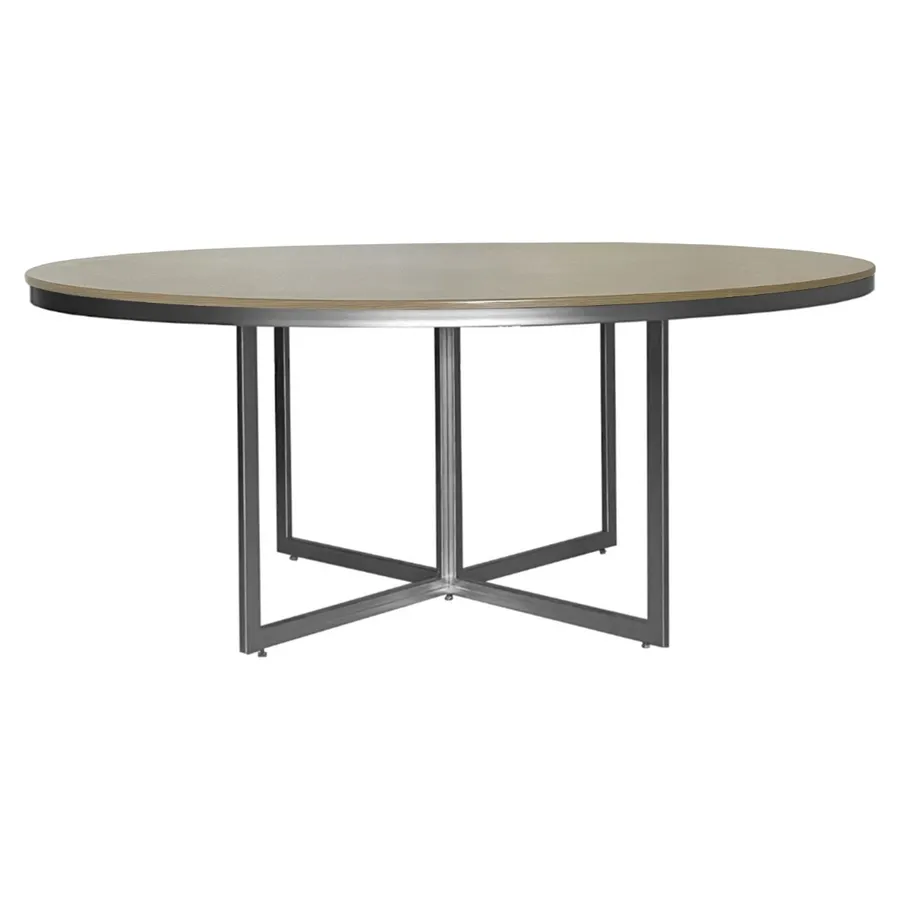 Стол Корнерс круглый, нат.дерево + перекрас металла в любой цвет - Фото миниатюра 2