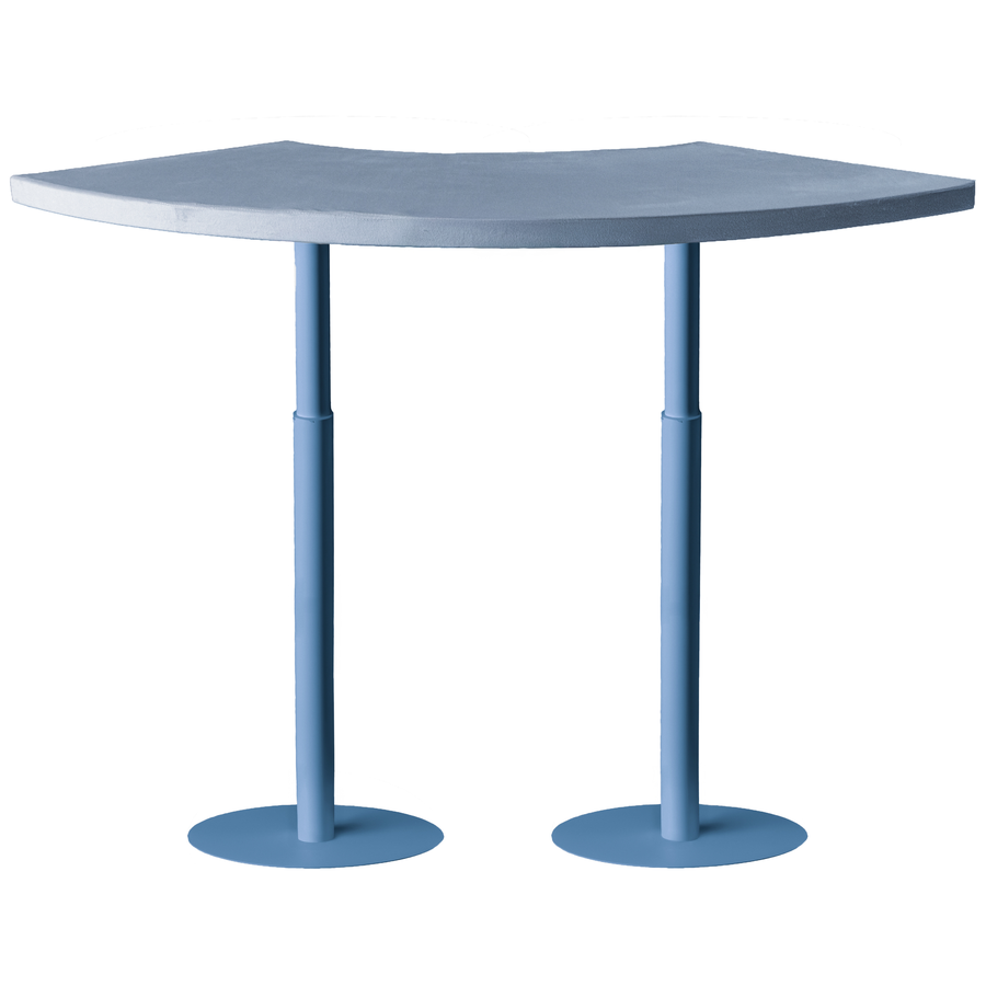 Стол коктейльный Твист Змейка С, Черничный йогурт + серо-голубой (телескопические ноги) - Фото миниатюра 1