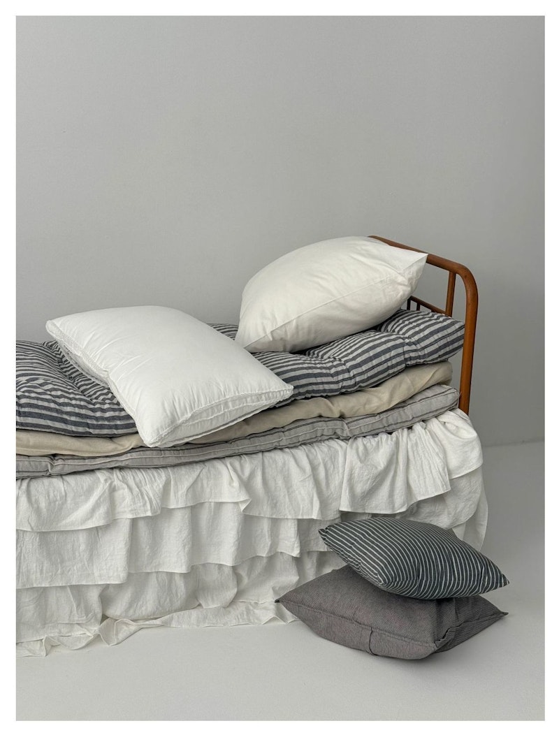 Скатерть из хлопка рюшами, прямоугольная белая