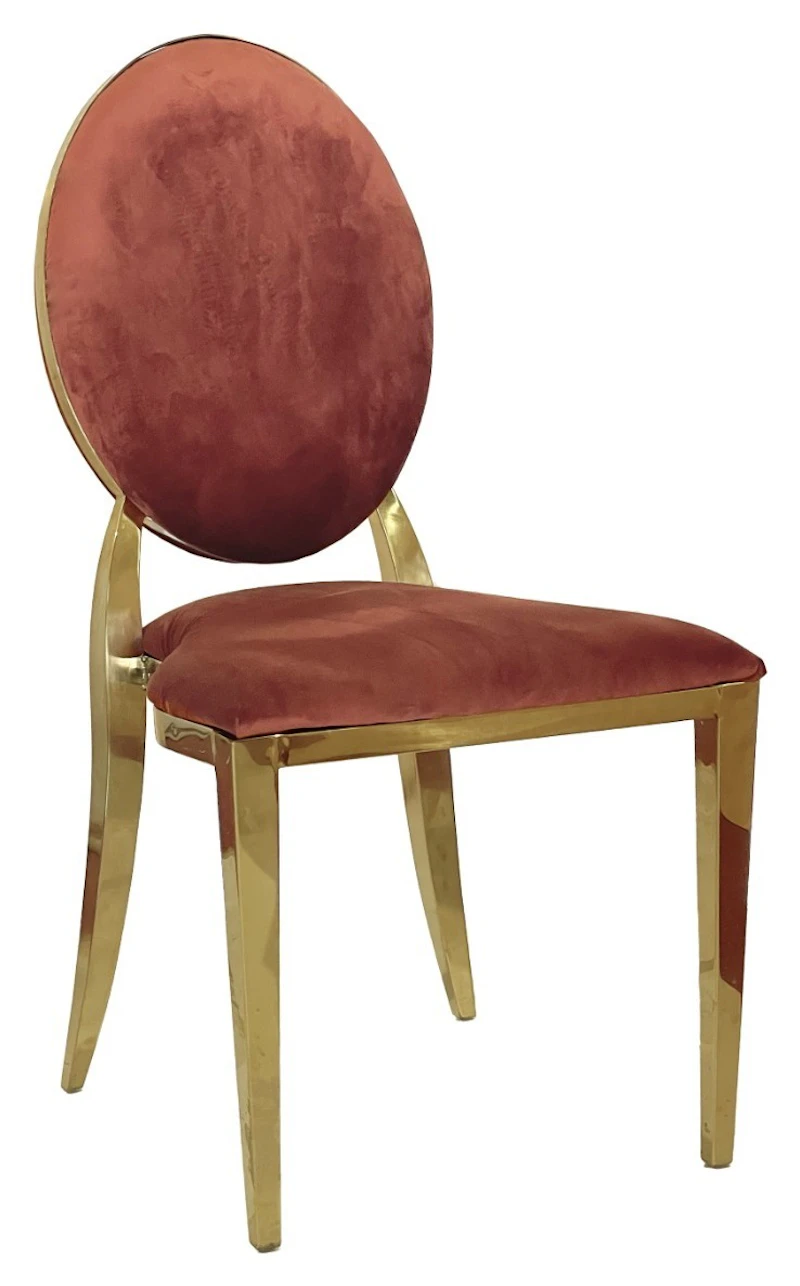 Стул Вашингтон Золото, велюр терракотовый