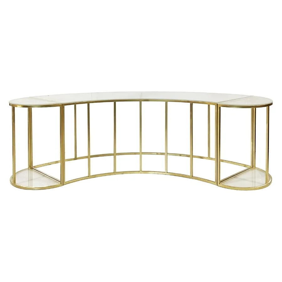 Стол-президиум Наутилус Серпент Хафмун с матовым стеклом - Фото миниатюра 2