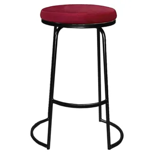 Стул барный Модерн Сэддл Малиново-красный; (любой оттенок каркас) - изображение 3