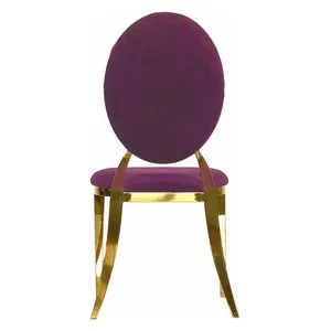 Стул Вашингтон Золото, велюр сливовый - Фото 3