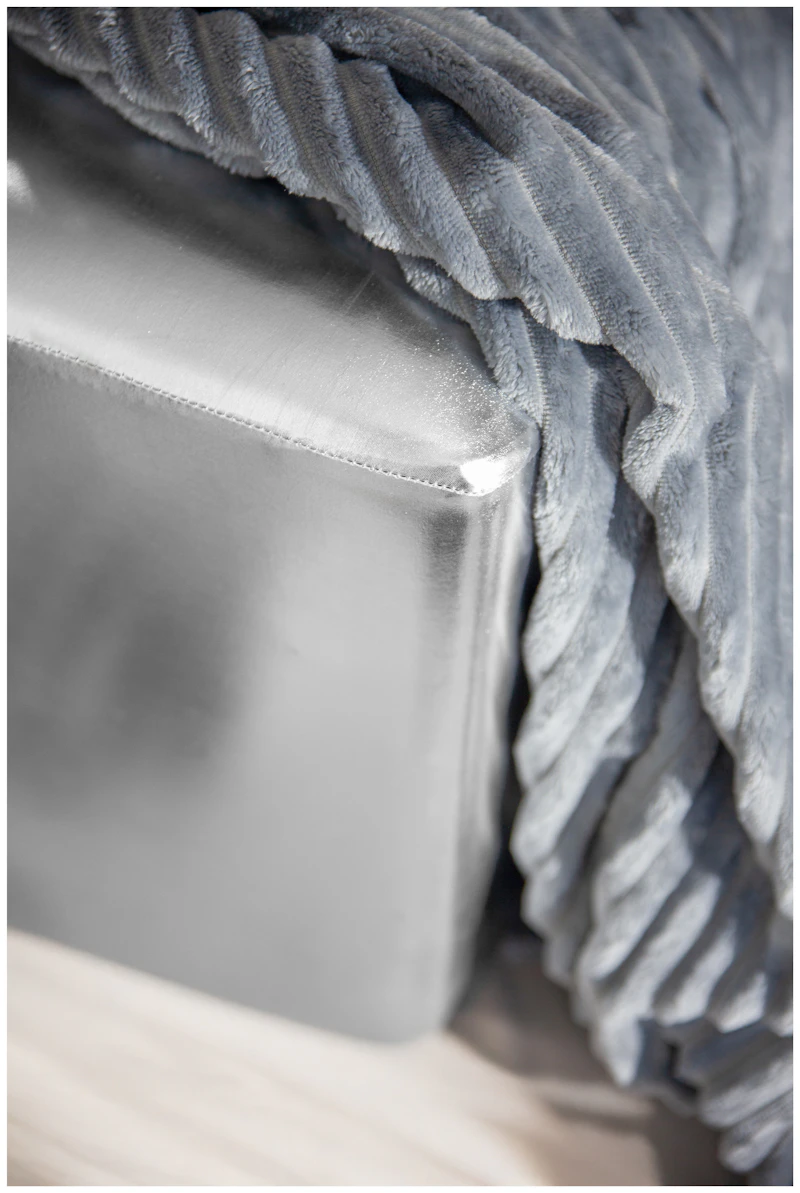 Пуф квадратный Точка, Серебряный Куб