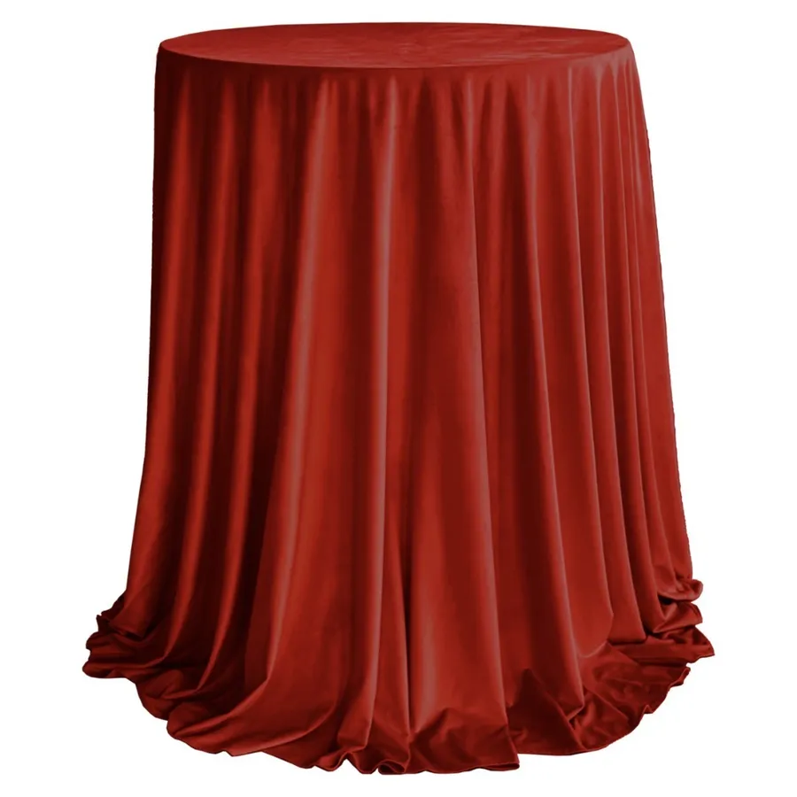 Комплект Стол коктейльный Тавола+ скатерть велюр красная - Фото миниатюра 1