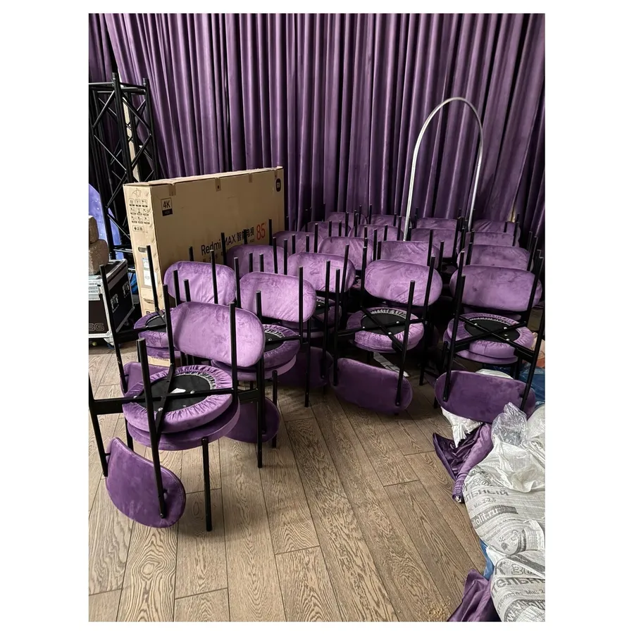 Стул Модерн Черный, Таинственный фиолетовый - Фото миниатюра 2