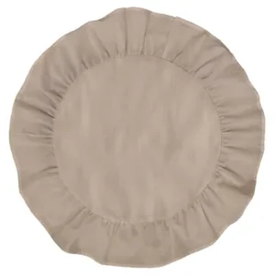 Салфетка из хлопка, с рюшами бежевая