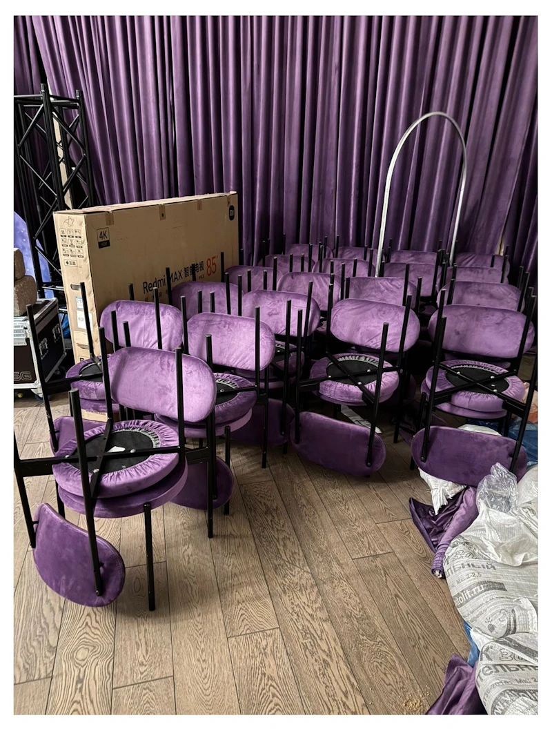 Стул Модерн Черный, Таинственный фиолетовый