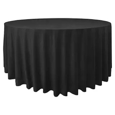 Скатерть велюр, круглая, черная