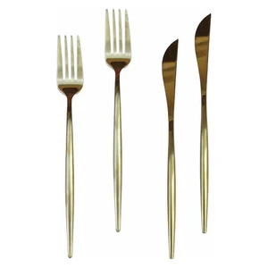 Столовые приборы Гоа Золото,  золотые, сет из 4 предметов - Фото 1