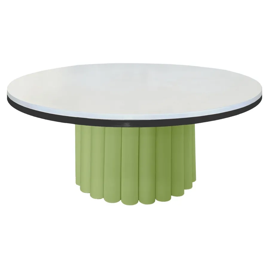 Стол белая столешница, банкетный Сквош зеленый - Фото миниатюра 2