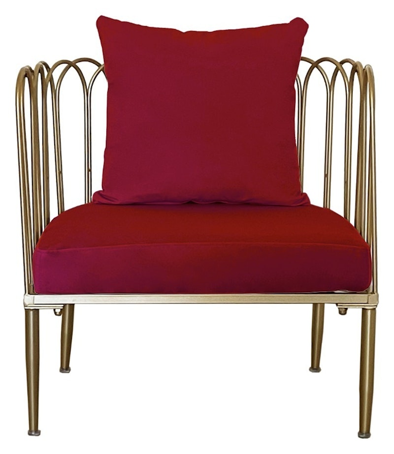 Кресло Сквош Малиново-красный