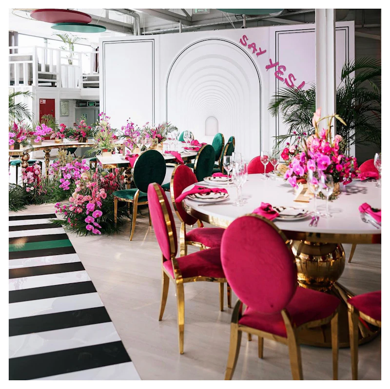 Круглый стол Идол, золотой (белая столешница)