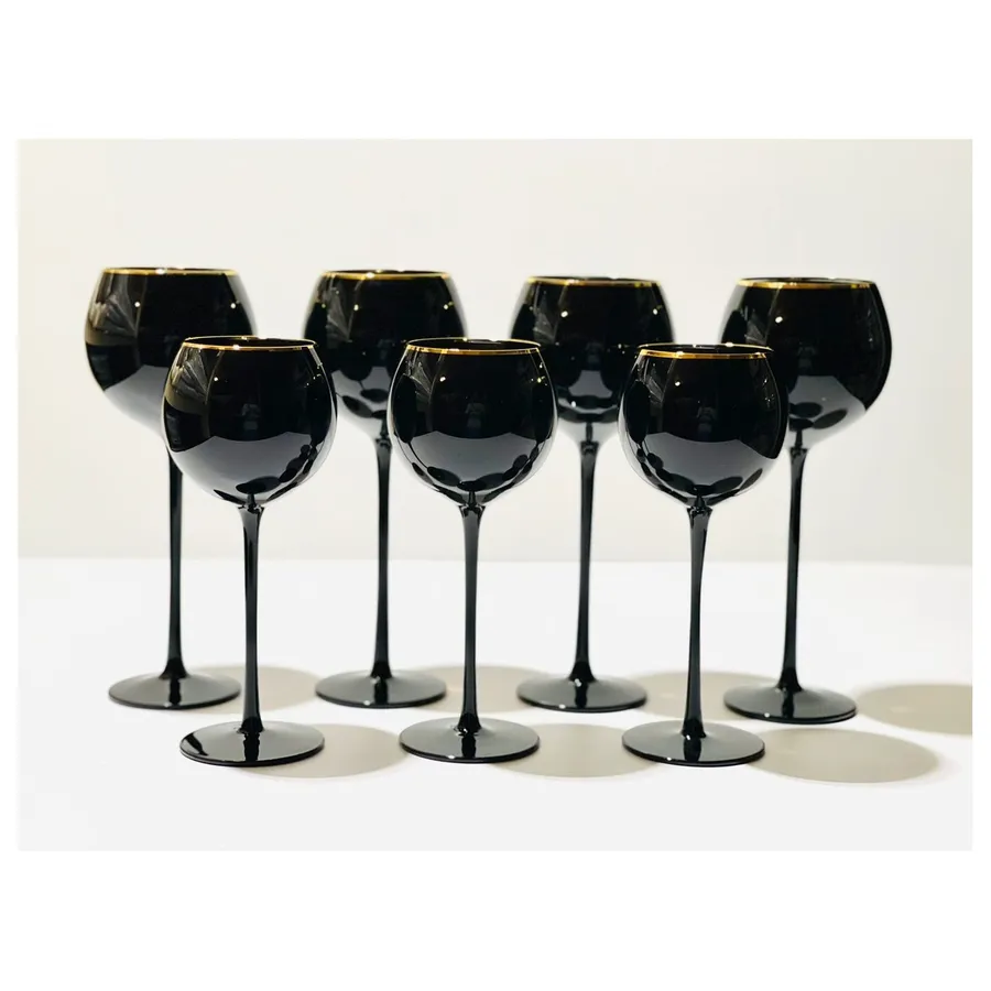 Бокал Сирен С нуар с золотой каймой - Фото миниатюра 2