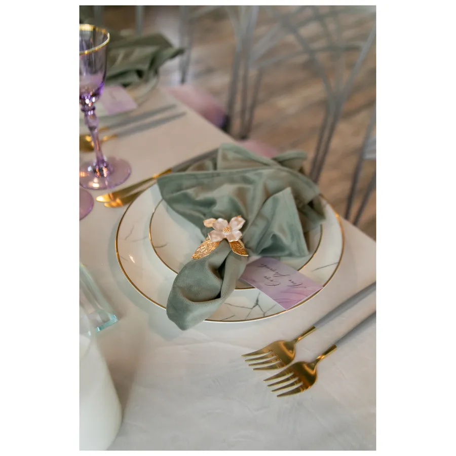 Сет порционных тарелок Мрамор - Фото миниатюра 2