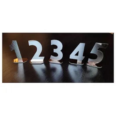 Номерок стола серебряный - изображение 3