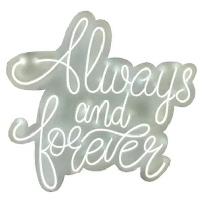 Неоновая надпись "Олвэйс энд Форовер"
