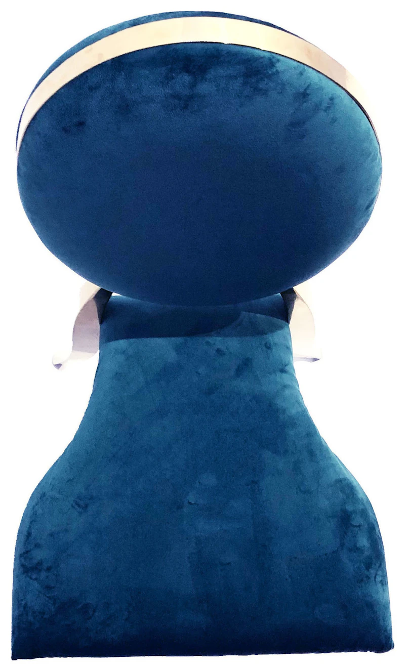 Стул Вашингтон Золото, велюр сапфировый