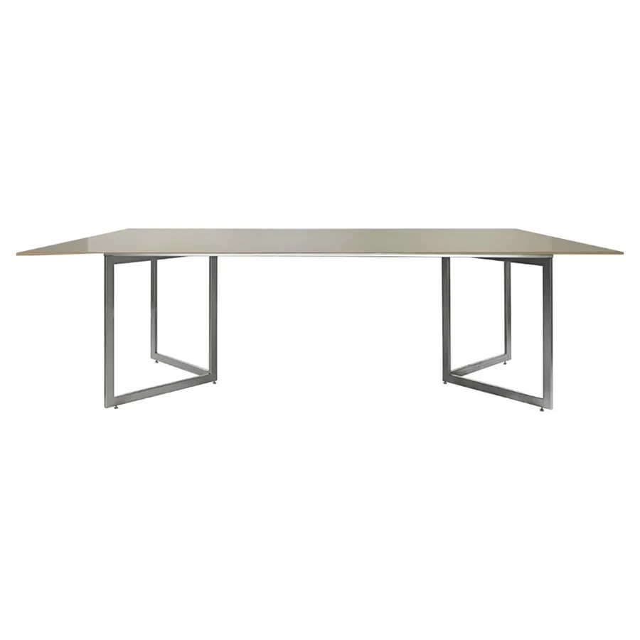 Стол Корнерс прямоугольный, нат. дерево + перекрас металло-каркаса - Фото миниатюра 2